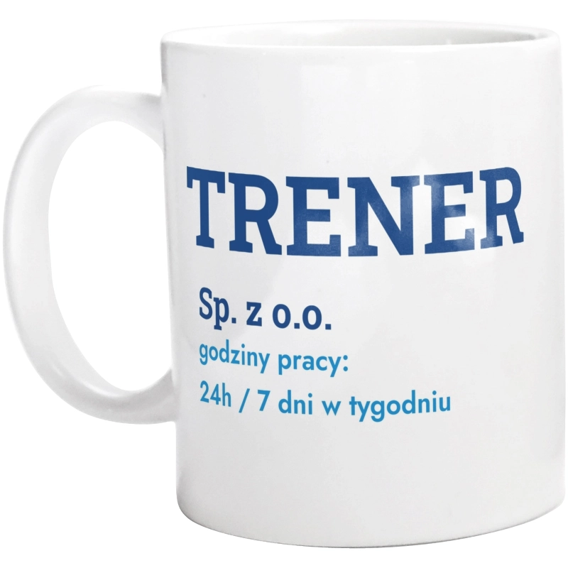 Trener Sp. Z O.o. Godziny Pracy - Kubek Biały