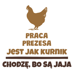 Praca Prezesa Jest Jak Kurnik - Kubek Biały