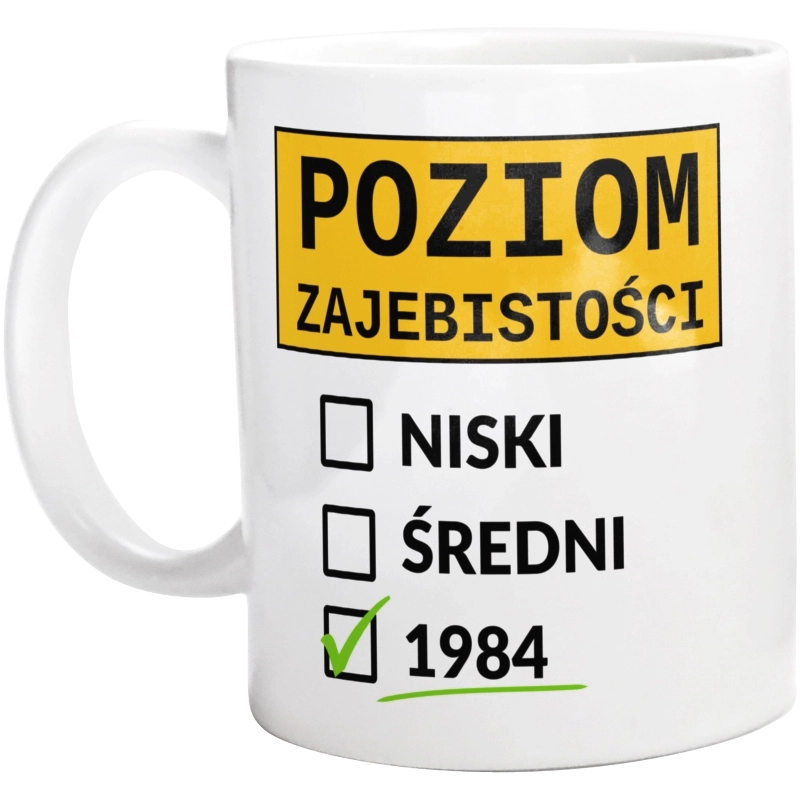 Poziom Za*Ebistości Urodziny 1983 - Kubek Biały