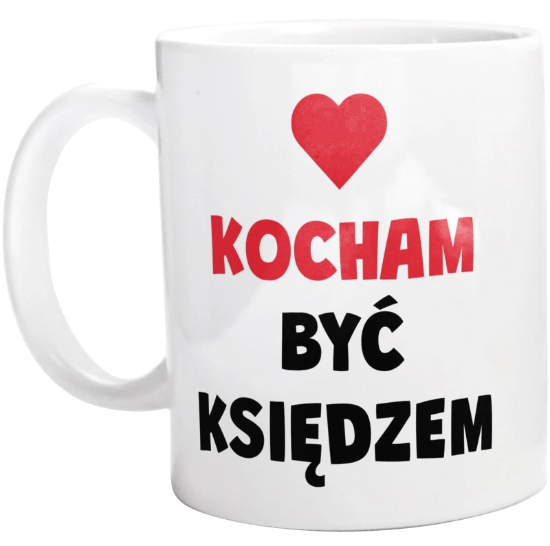 Kocham Być Księdzem - Kubek Biały