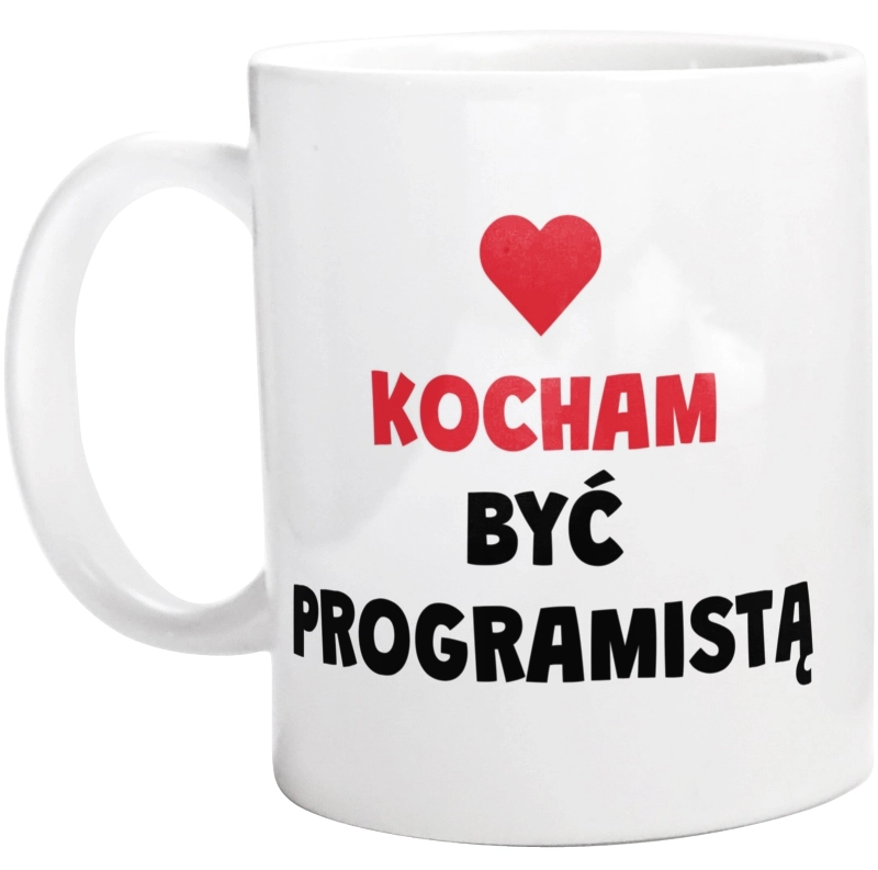 Kocham Być Programistą - Kubek Biały