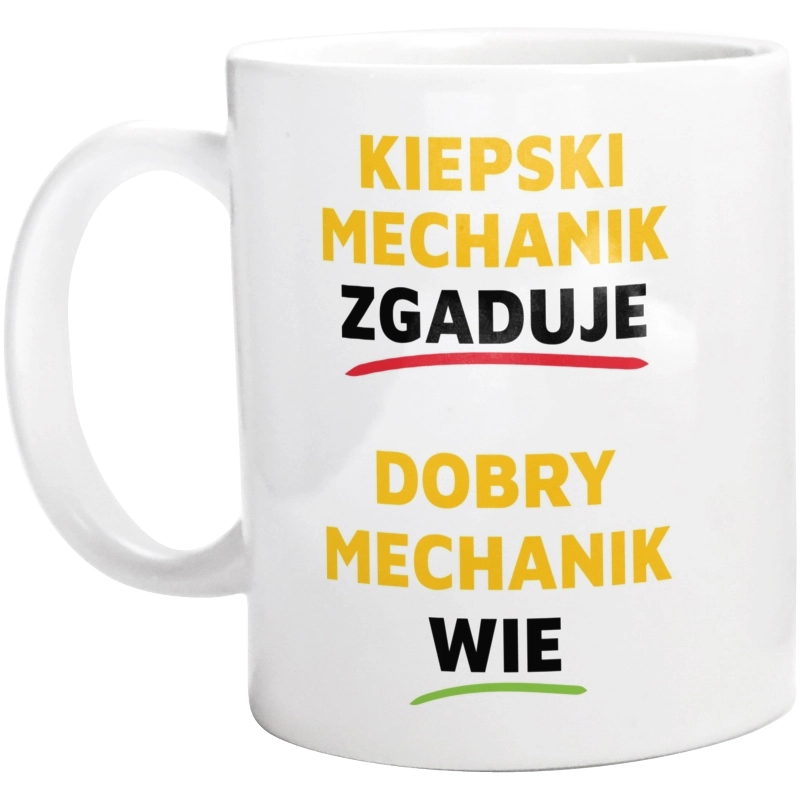 Dobry Mechanik Wie A Nie Zgaduje - Kubek Biały