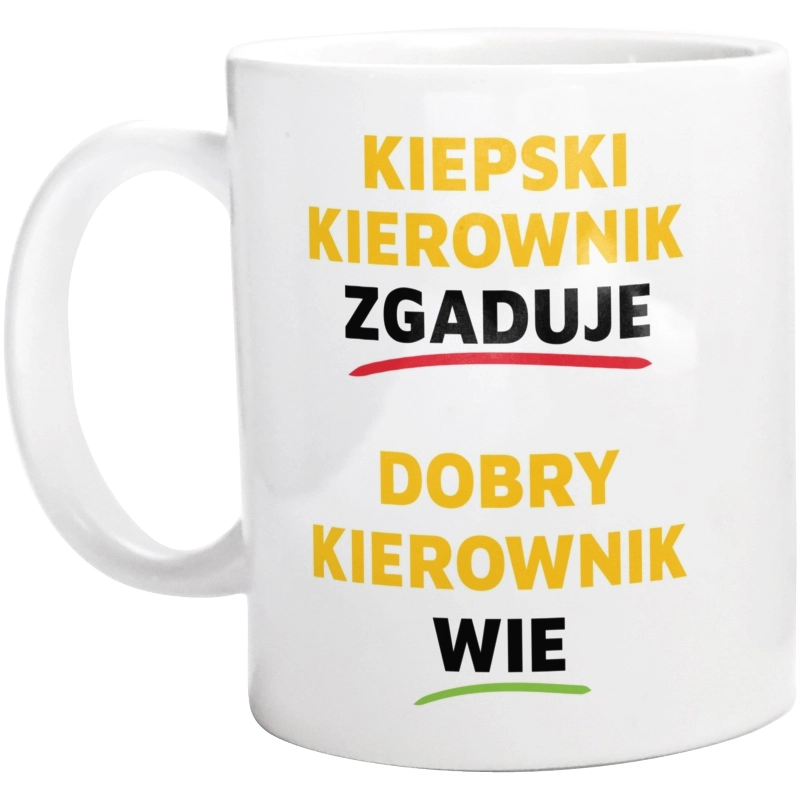 Dobry Kierownik Wie A Nie Zgaduje - Kubek Biały