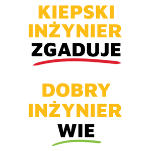 Dobry Inżynier Wie A Nie Zgaduje - Kubek Biały