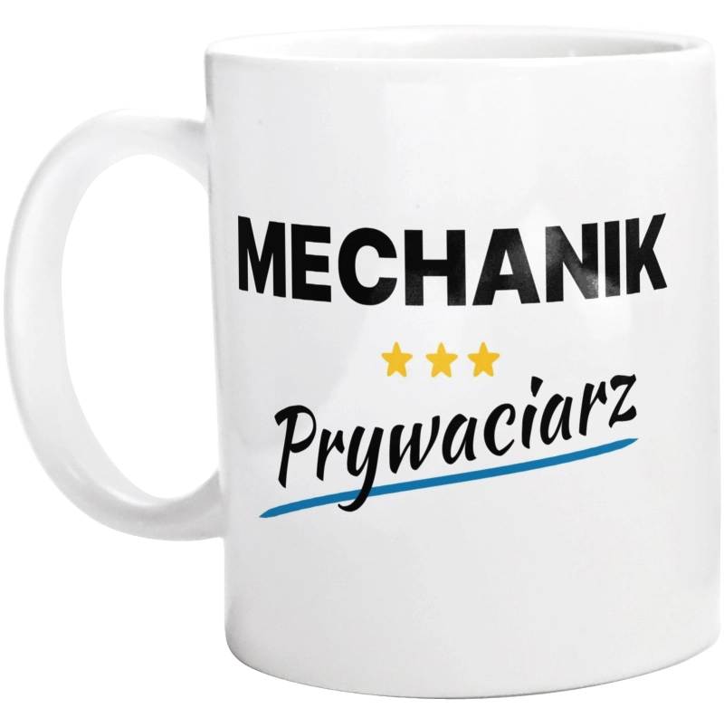 Mechanik Prywaciarz - Kubek Biały