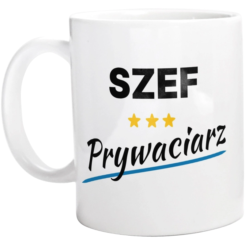 Szef Prywaciarz - Kubek Biały