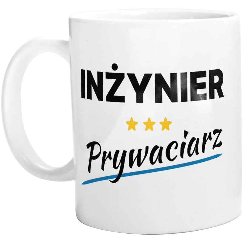 Inżynier Prywaciarz - Kubek Biały