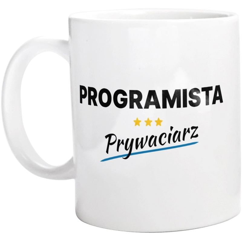 Programista Prywaciarz - Kubek Biały