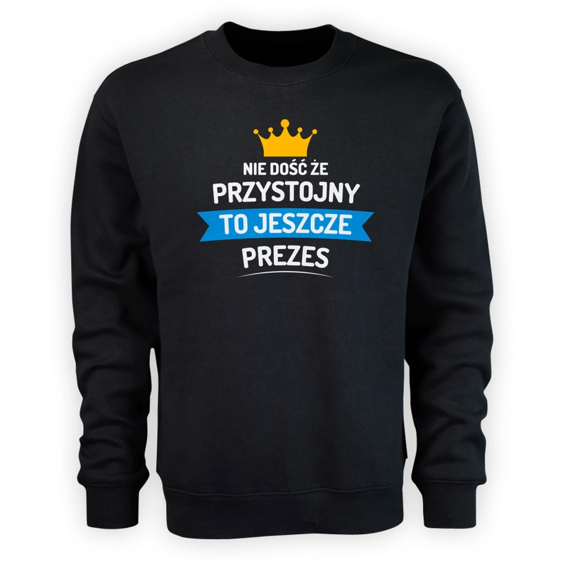 Przystojny Prezes - Męska Bluza Czarna