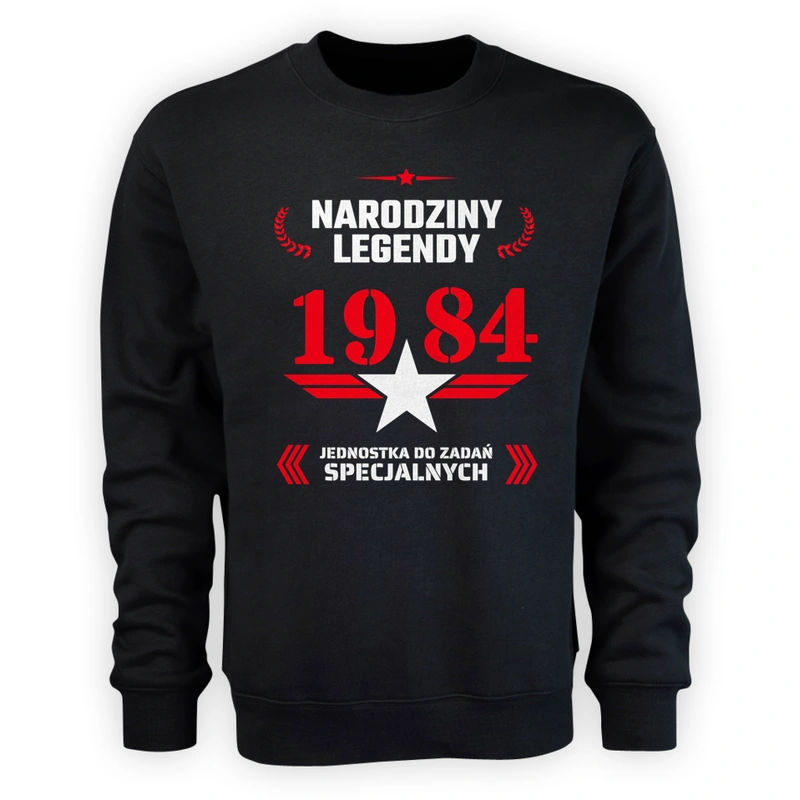 Narodziny Legendy 1983 40 Lat - Męska Bluza Czarna