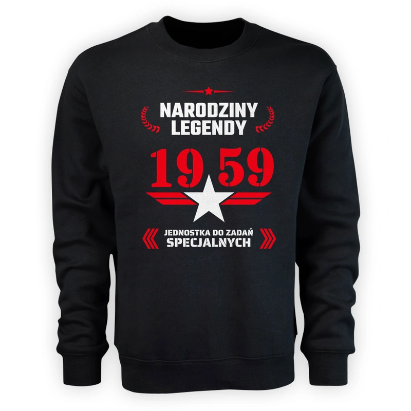 Narodziny Legendy -65 65 Lat - Męska Bluza Czarna