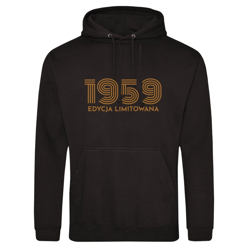 1958 Edycja Limitowana Urodziny 65 - Męska Bluza z kapturem Czarna