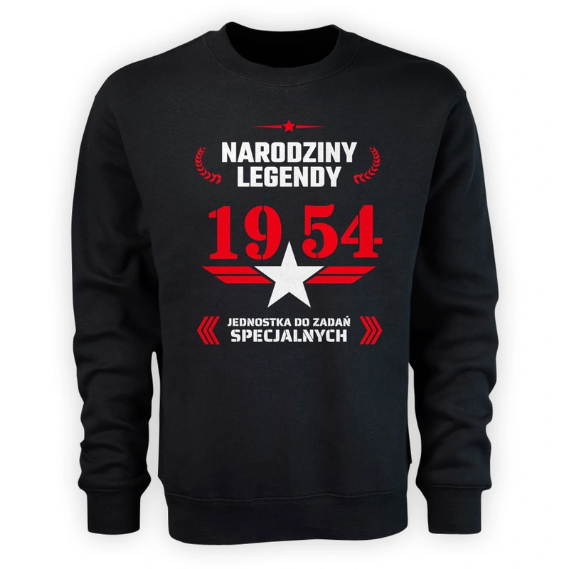 Narodziny Legendy -70 70 Lat - Męska Bluza Czarna