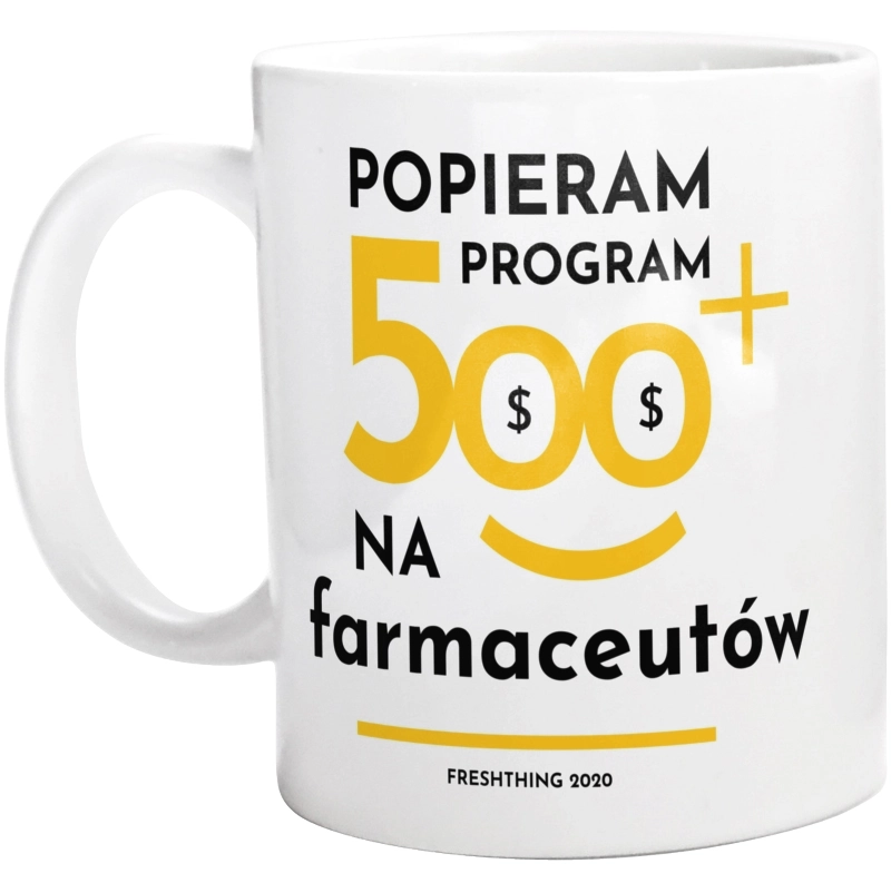 Program 500 Plus Na Farmaceutów - Kubek Biały