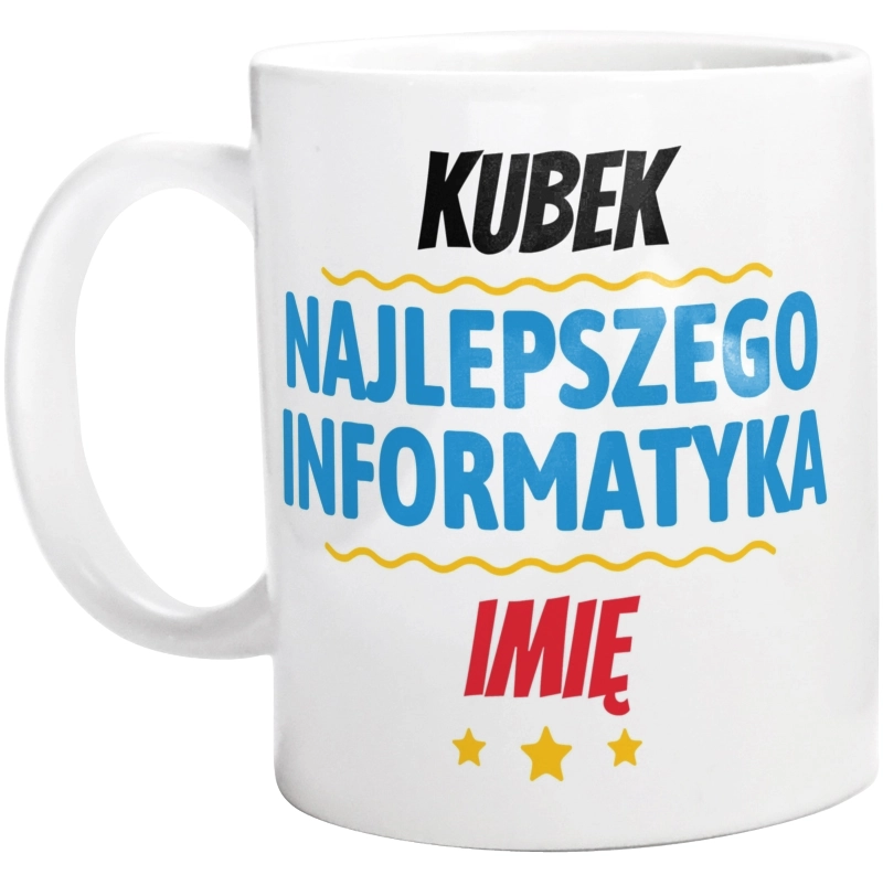 Kubek Najlepszego Informatyka Imię Personalizacja - Kubek Biały