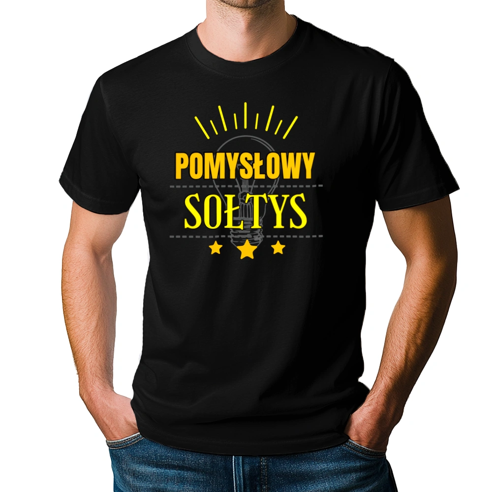 Pomysłowy Sołtys - Męska Koszulka Czarna