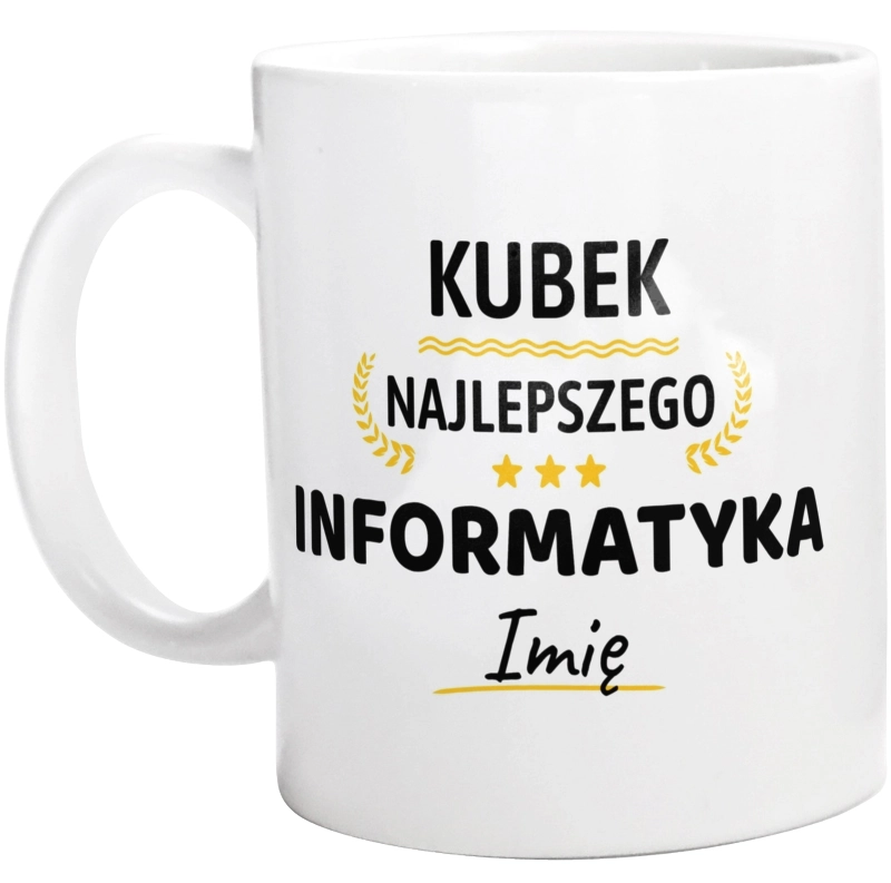 {Modelskind.name_Short} Najlepszego Informatyka Twoje Imię - Kubek Biały