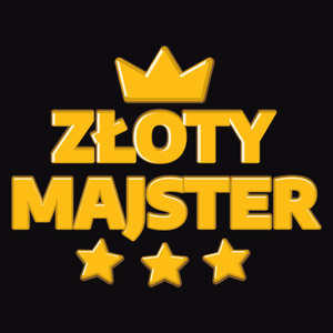 Złoty Majster - Męska Koszulka Czarna