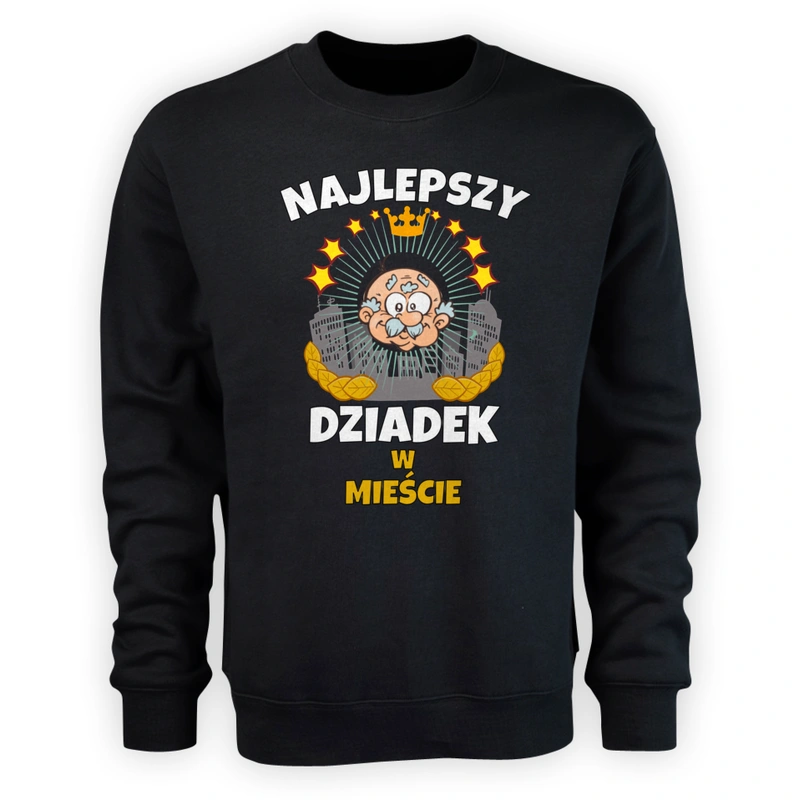 Najlepszy Dziadek W Mieście - Męska Bluza Czarna