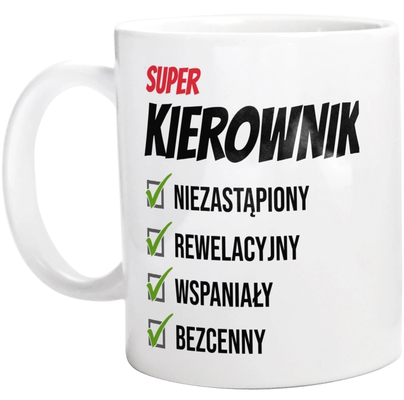 Super Kierownik Niezastąpiony - Kubek Biały