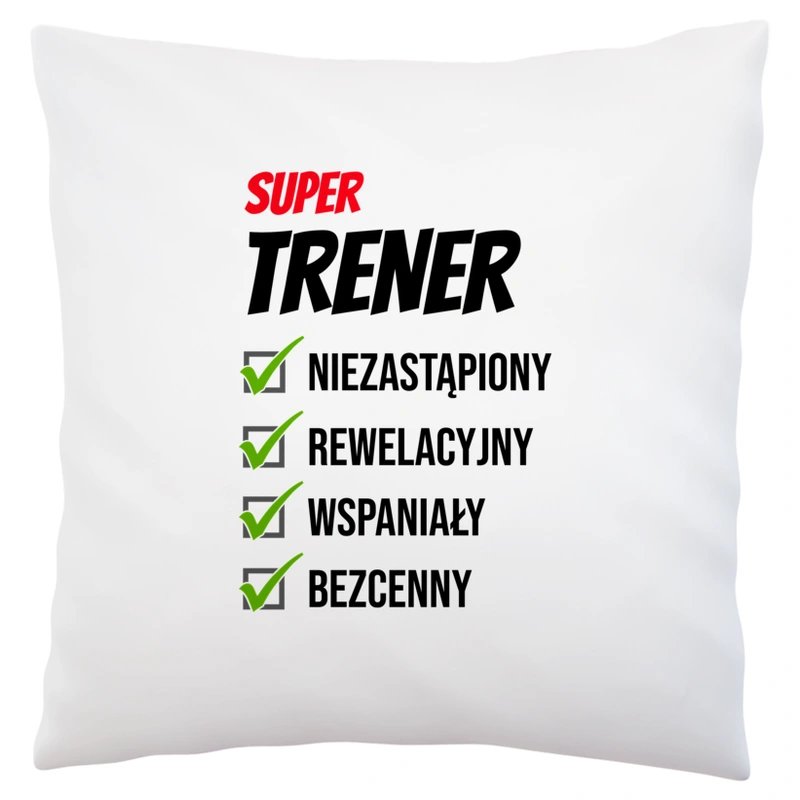 Super Trener Niezastąpiony - Poduszka Biała