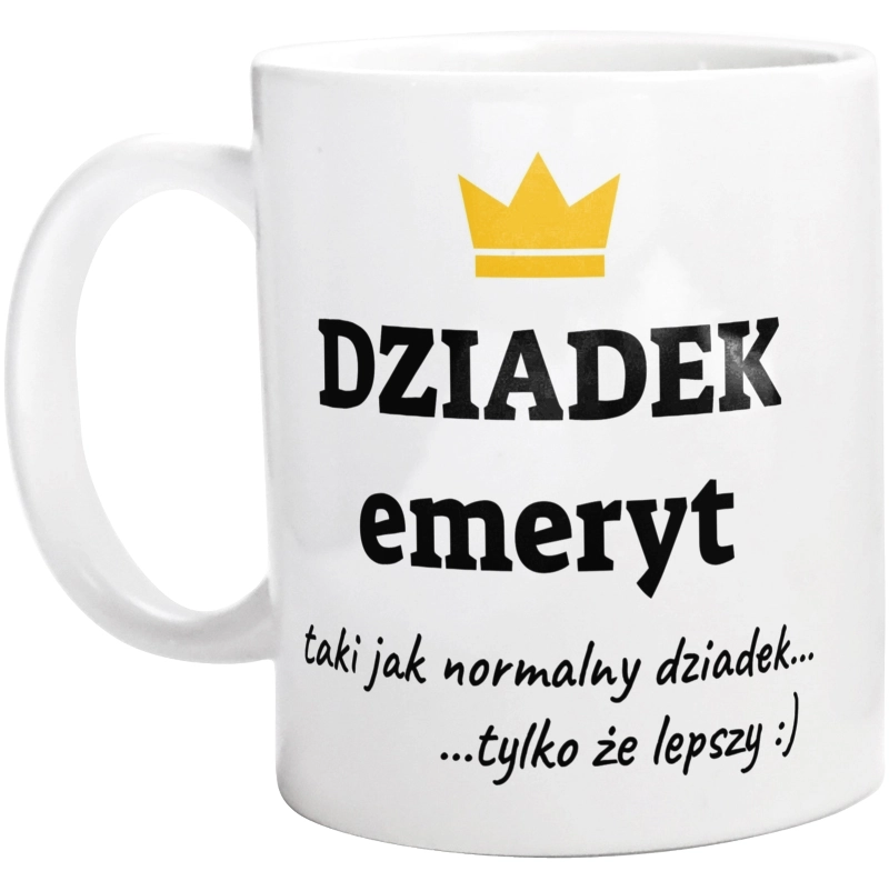 Dziadek Emeryt Lepszy - Kubek Biały