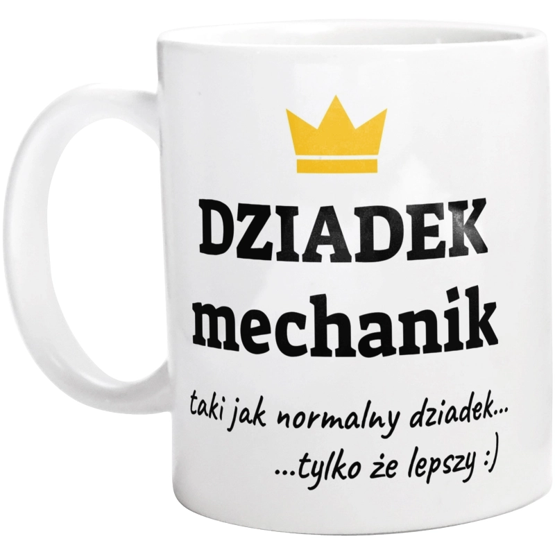 Dziadek Mechanik Lepszy - Kubek Biały