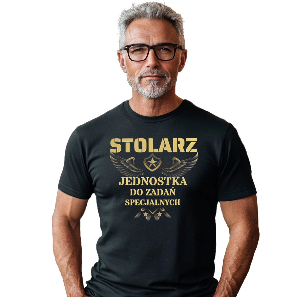 Stolarz Jednostka Do Zadań Specjalnych - Męska Koszulka Czarna