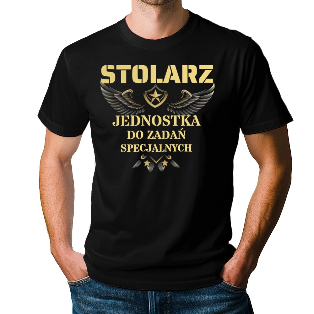 Stolarz Jednostka Do Zadań Specjalnych - Męska Koszulka Czarna