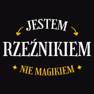 Jestem Rzeźnikiem Nie Magikiem - Męska Bluza z kapturem Czarna