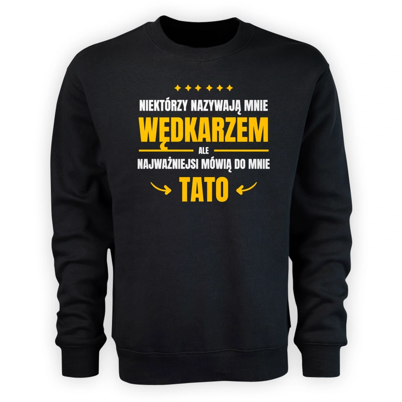 Tata Wędkarz - Męska Bluza Czarna