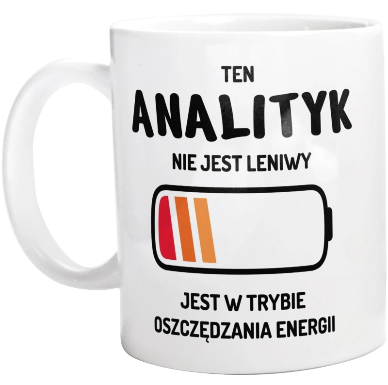 Nie Leniwy Analityk - Kubek Biały