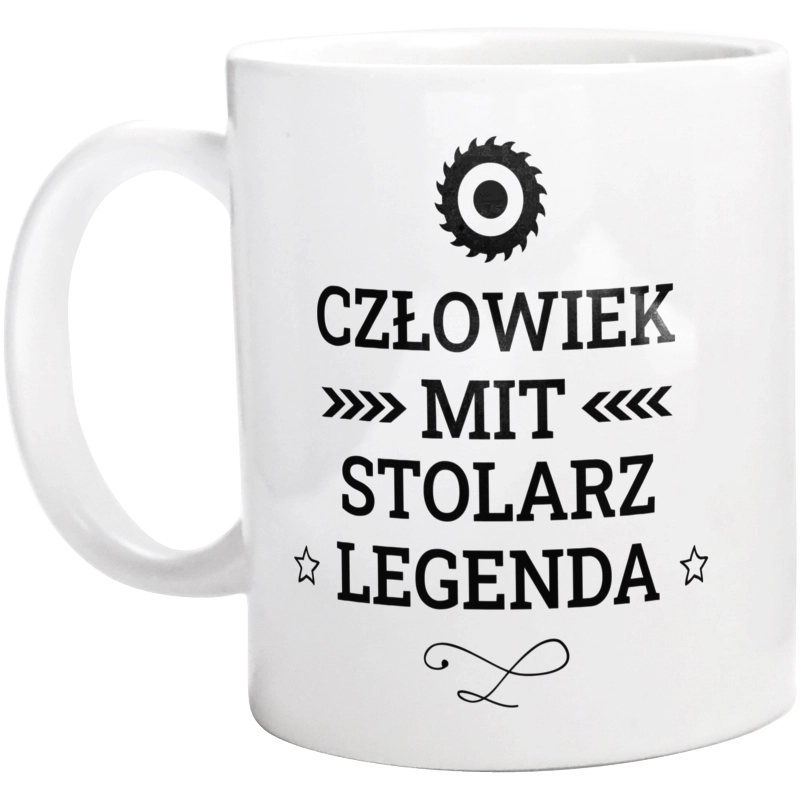 Stolarz Mit Legenda Człowiek - Kubek Biały