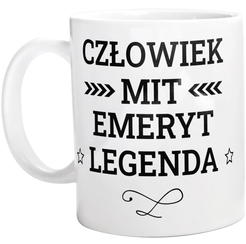 Emeryt Mit Legenda Człowiek - Kubek Biały