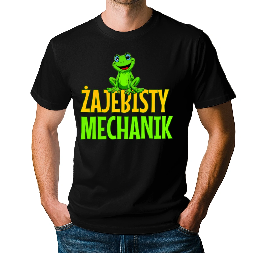 Żajebisty Mechanik - Męska Koszulka Czarna