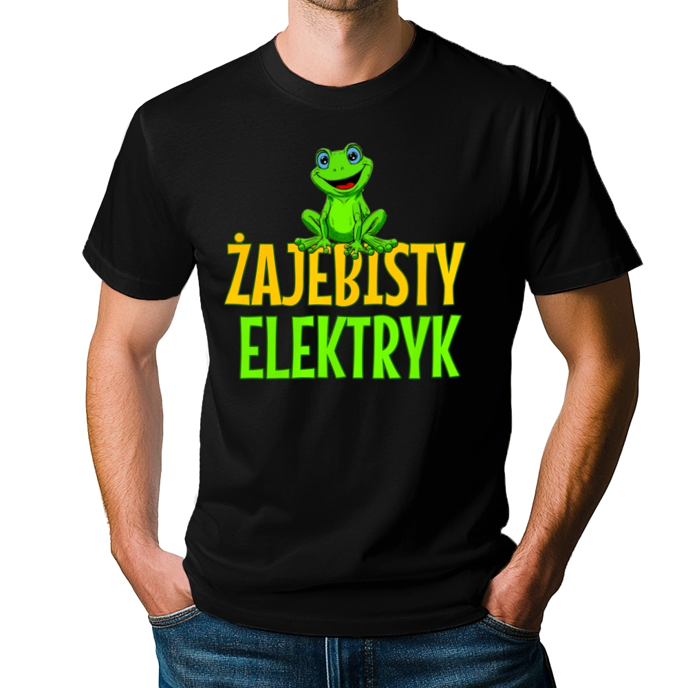 Żajebisty Elektryk - Męska Koszulka Czarna