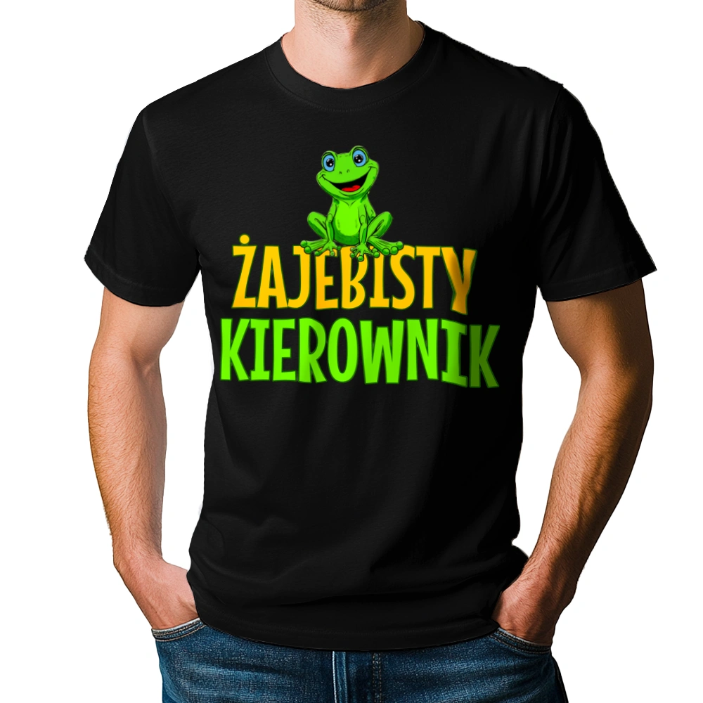 Żajebisty Kierownik - Męska Koszulka Czarna