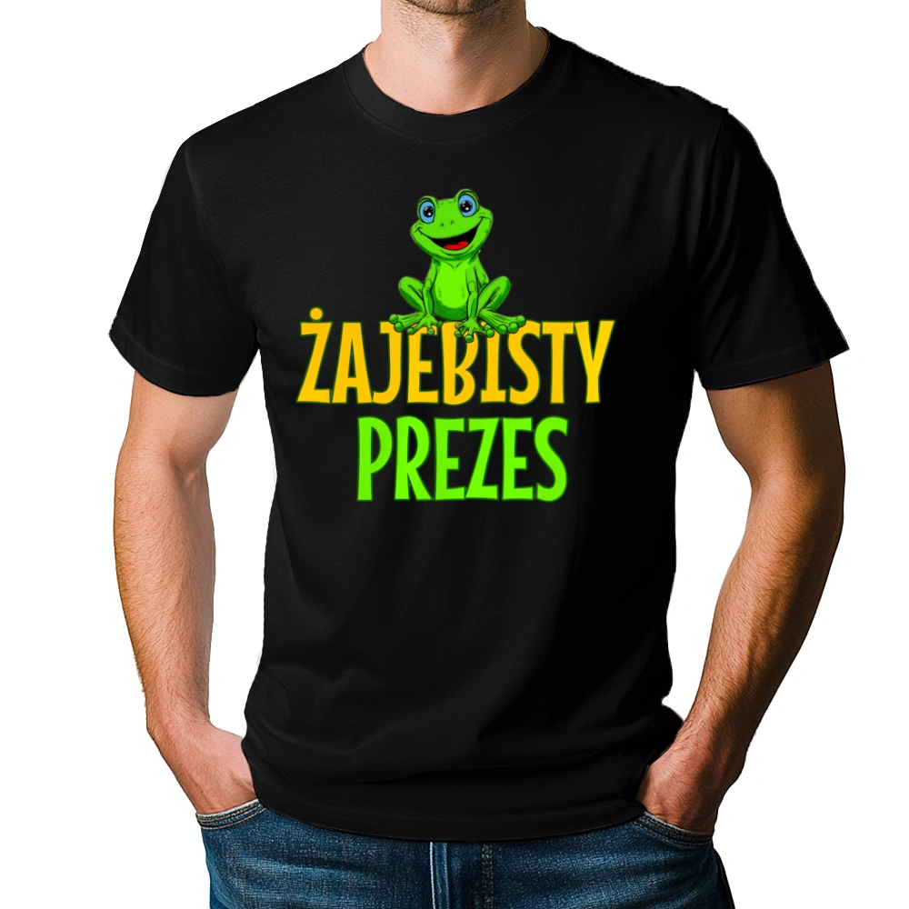 Żajebisty Prezes - Męska Koszulka Czarna