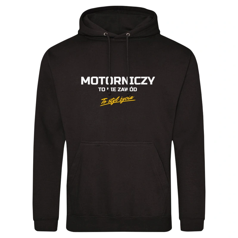 Motorniczy To Nie Zawód - To Styl Życia - Męska Bluza z kapturem Czarna