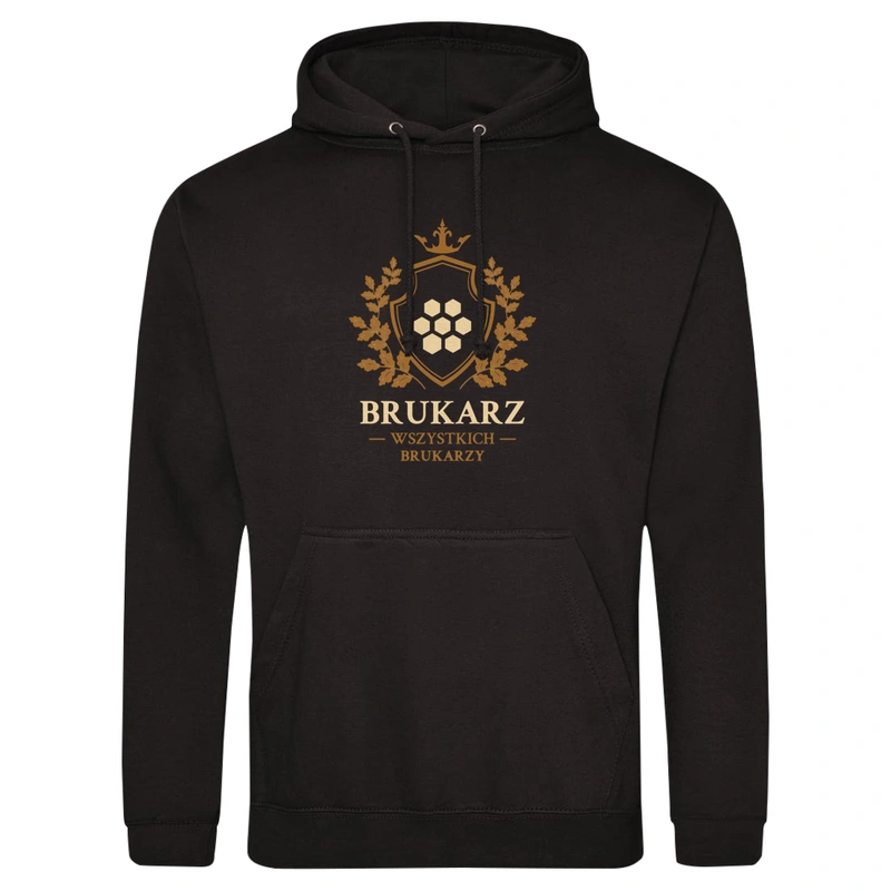 Brukarz Wszystkich Brukarzy - Męska Bluza z kapturem Czarna