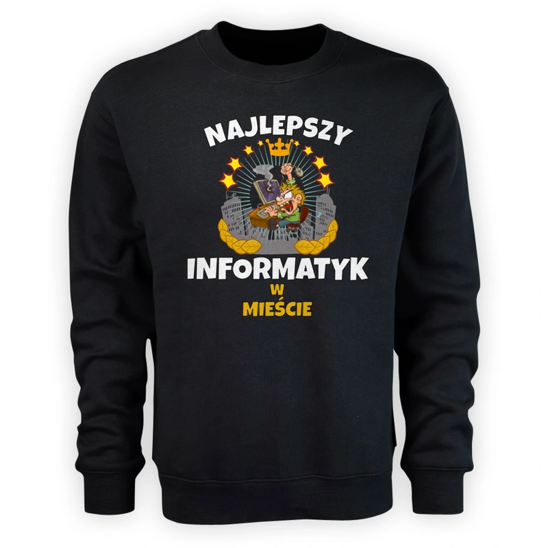 Najlepszy Informatyk W Mieście - Męska Bluza Czarna