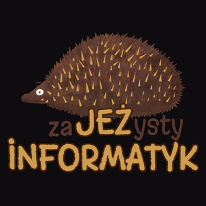 Zajeżysty Informatyk Jeż Super - Męska Bluza Czarna