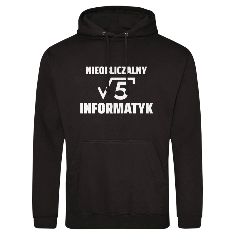 Nieobliczalny Informatyk - Męska Bluza z kapturem Czarna