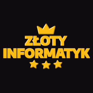 Złoty Informatyk - Męska Bluza Czarna