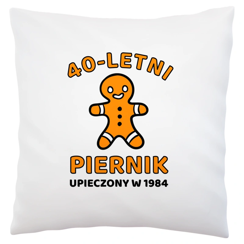 40 Letni Piernik Rok 1983 Urodziny - Poduszka Biała