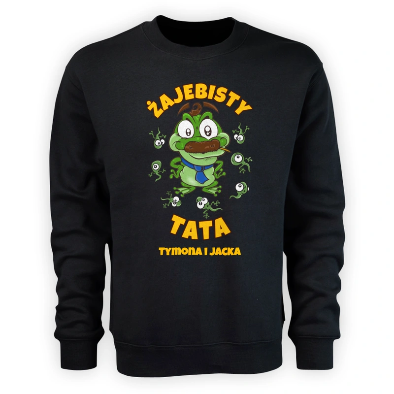 Żajebisty Super Tata Dzień Ojca - Męska Bluza Czarna