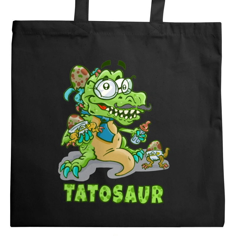 Tatosaur Dla Taty  - Torba Na Zakupy Czarna