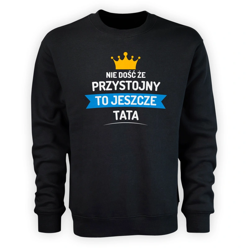 Przystojny Tata - Męska Bluza Czarna