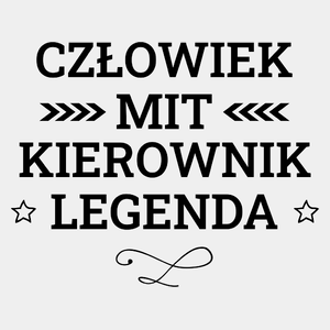 Kierownik Mit Legenda Człowiek - Męska Koszulka Biała