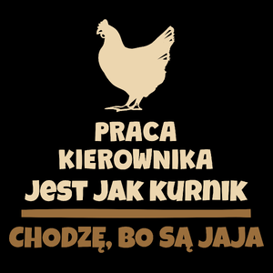 Praca Kierownika Jest Jak Kurnik - Torba Na Zakupy Czarna